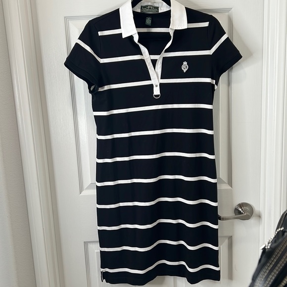 Lauren Ralph Lauren Dresses & Skirts - Lauren-Ralph Lauren Active Black and White Striped Dress Size Medium